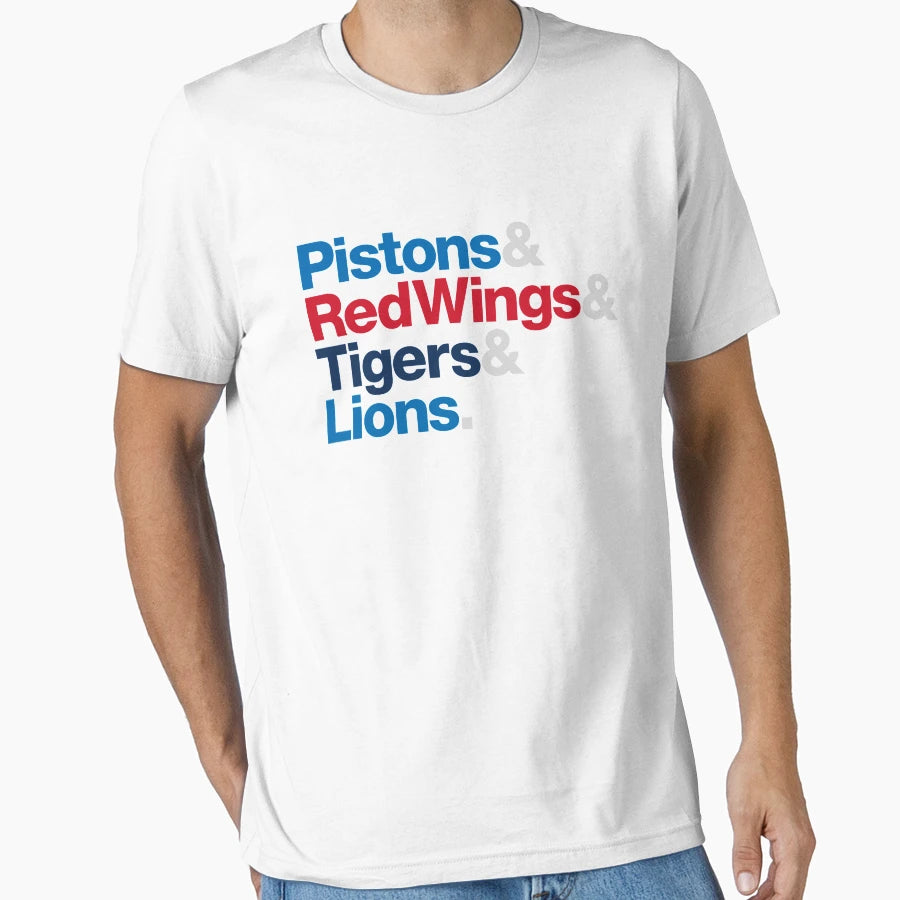 Detroit Sports Teams T-Shirt - Streetwear Style Men Women - T-Shirt, Sweatshirt, Hoodie