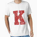Red Grunge Monogram Letter K I Am Unique T-Shirt - Streetwear Style Unisex - T-Shirt, Sweatshirt, Hoodie