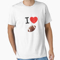 I Love Football T-Shirt - Minimalist Print Men Women - T-Shirt, Sweatshirt, Hoodie