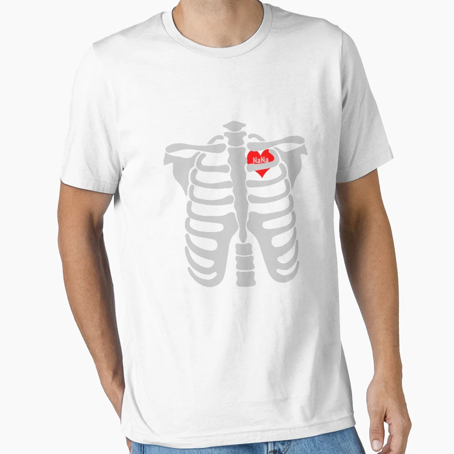 Nana Heart Skeletons Halloween Funny T-Shirt - Unique Graphic for Adults - T-Shirt, Sweatshirt, Hoodie