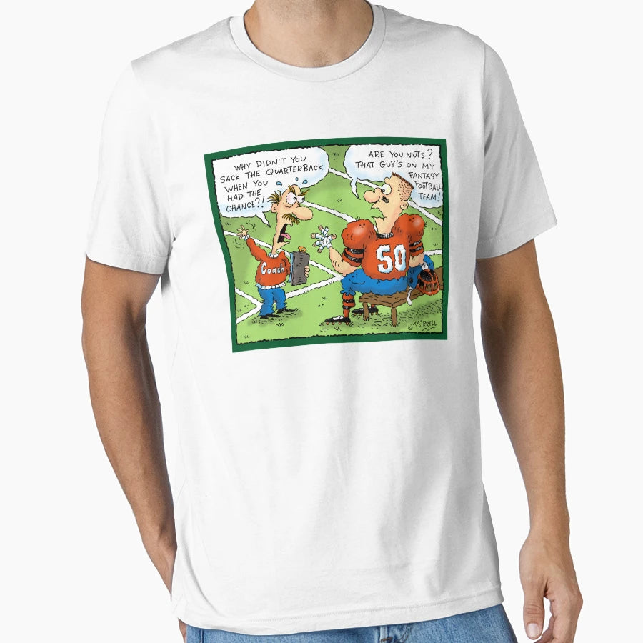 Fantasy Football Cartoon T-Shirt - Custom Art Print for Adults - T-Shirt, Sweatshirt, Hoodie