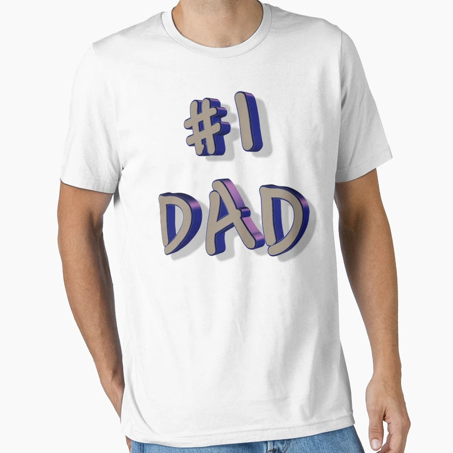 Fathers Day 1 Dad T-Shirt - Minimalist Print Men Women - T-Shirt, Sweatshirt, Hoodie