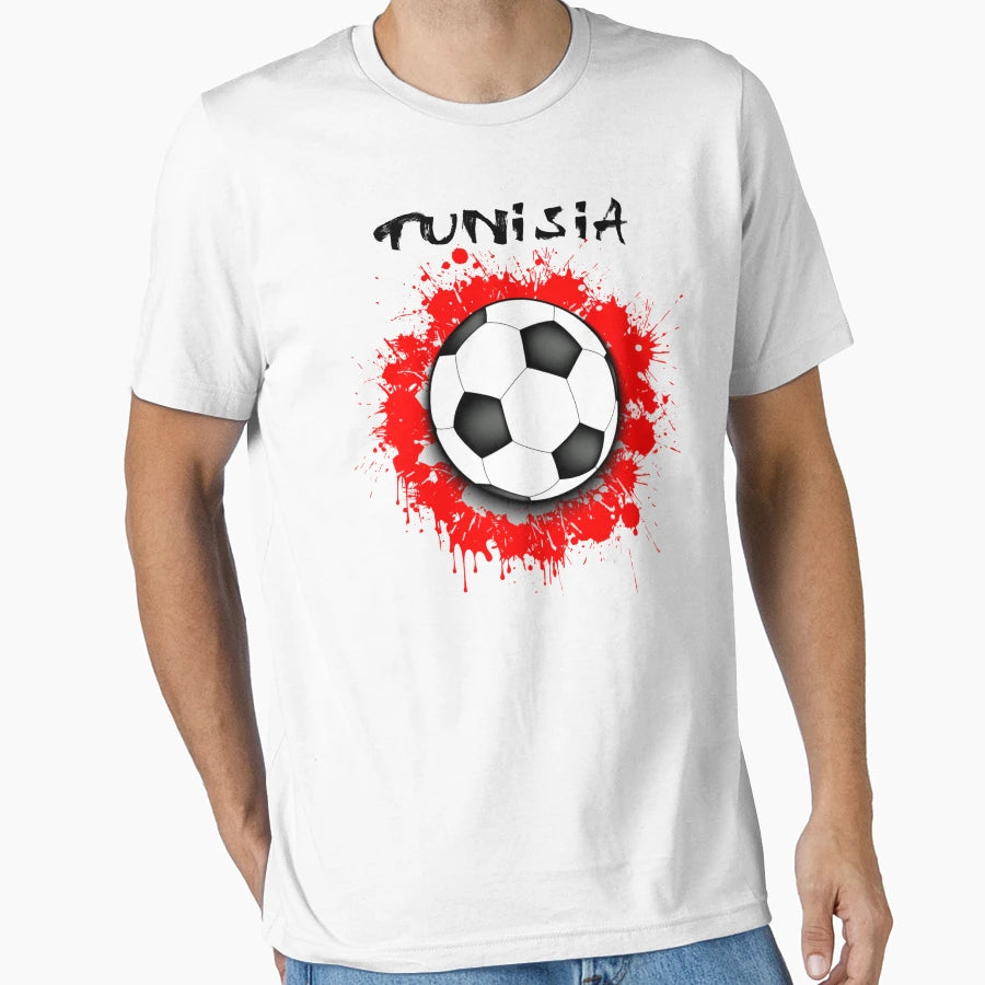 Tunisia Soccer Tunisia Football T-Shirt - Custom Art Print for Adults - T-Shirt, Sweatshirt, Hoodie