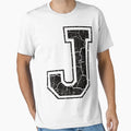 J Letter T-Shirt - Unique Graphic Men Women - T-Shirt, Sweatshirt, Hoodie
