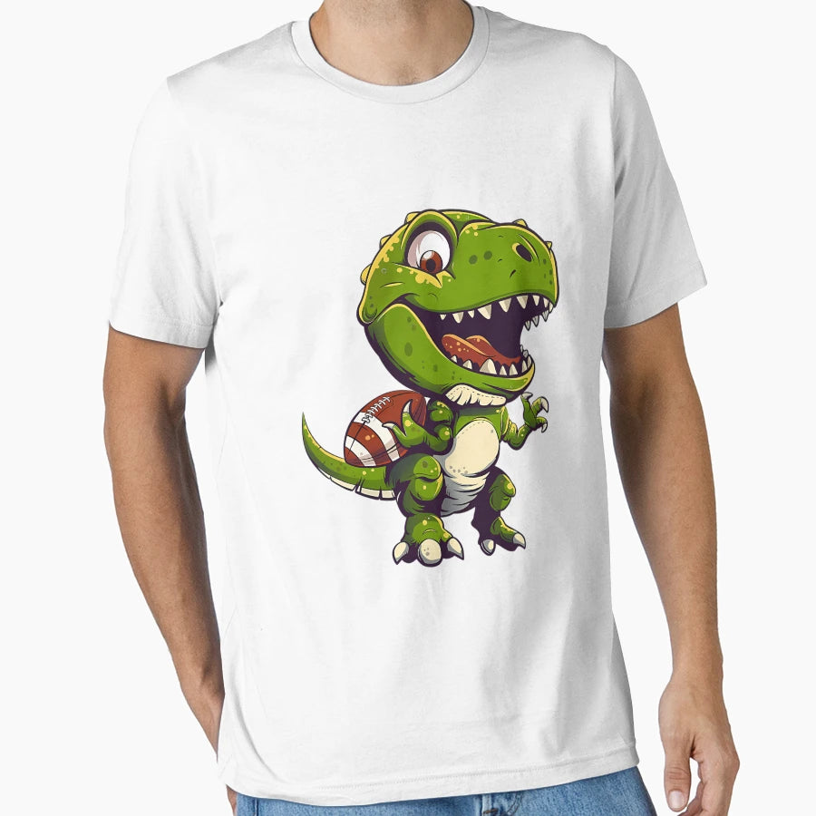 Dino Football T-Shirt - Novelty Apparel for Adults - T-Shirt, Sweatshirt, Hoodie