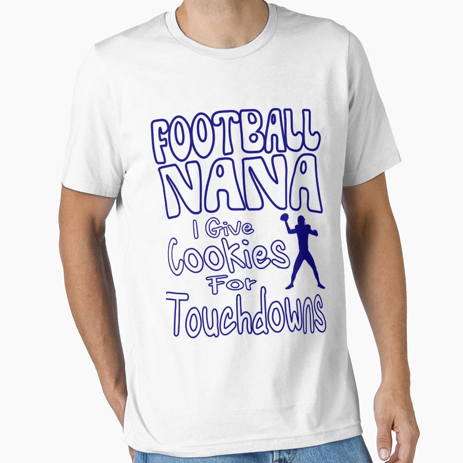 Football Nana Cookies Touchdowns T-Shirt - Minimalist Print for Adults - T-Shirt, Sweatshirt, Hoodie