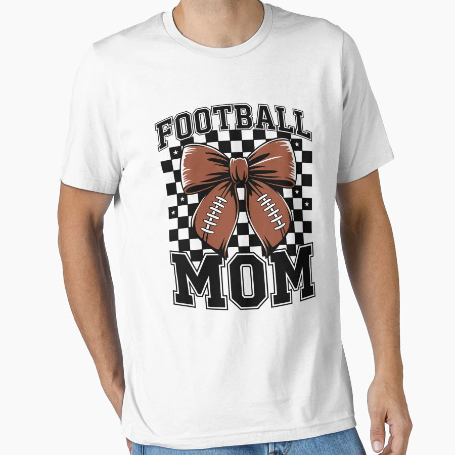 Football Bow Mother Day T-Shirt - Streetwear Style Unisex - T-Shirt, Sweatshirt, Hoodie