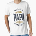 Worlds Best Papa T-Shirt - Custom Art Print Unisex - T-Shirt, Sweatshirt, Hoodie
