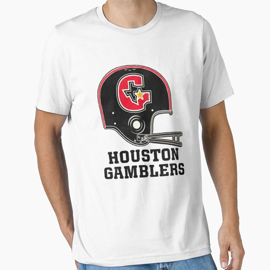 Defunct Houston Gamblers Football T-Shirt - Custom Art Print Men Women - T-Shirt, Sweatshirt, Hoodie