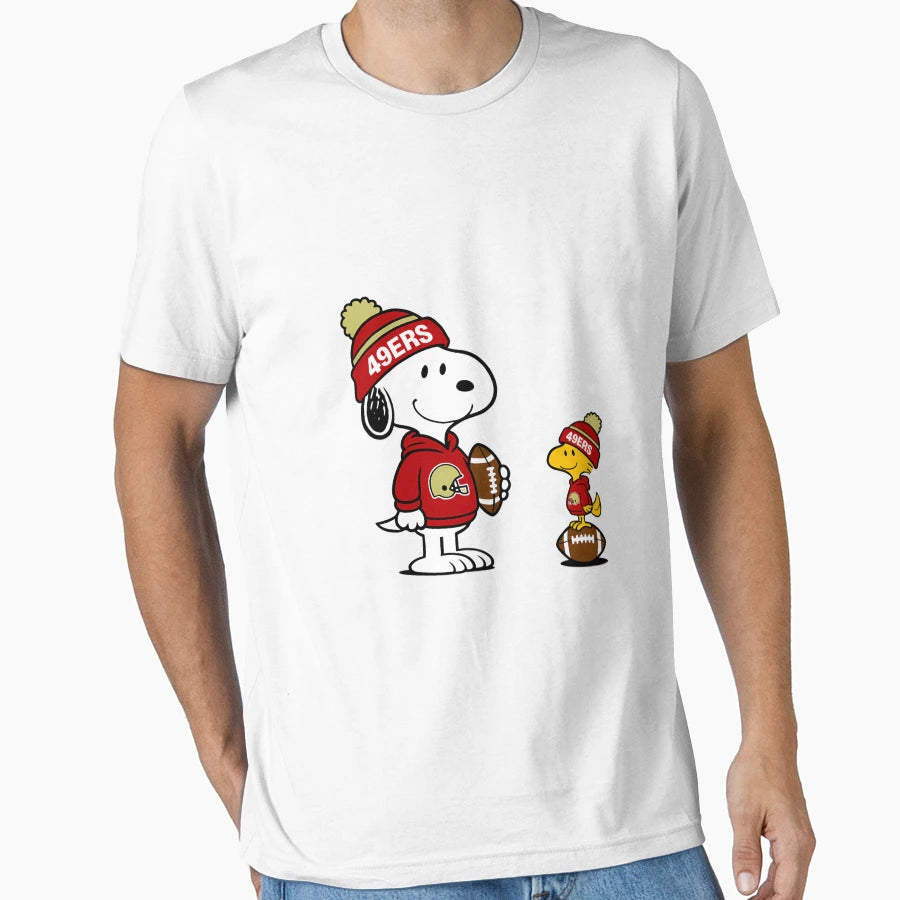 San Francisco 49Ers Snoopy And T-Shirt - Casual Everyday Wear for Adults - T-Shirt, Sweatshirt, Hoodie