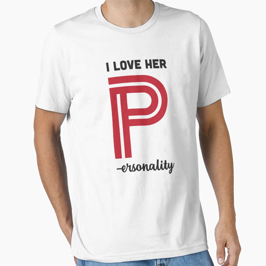 Valentines Day Couple Matching I Love Her T-Shirt - Graphic Print Unisex - T-Shirt, Sweatshirt, Hoodie