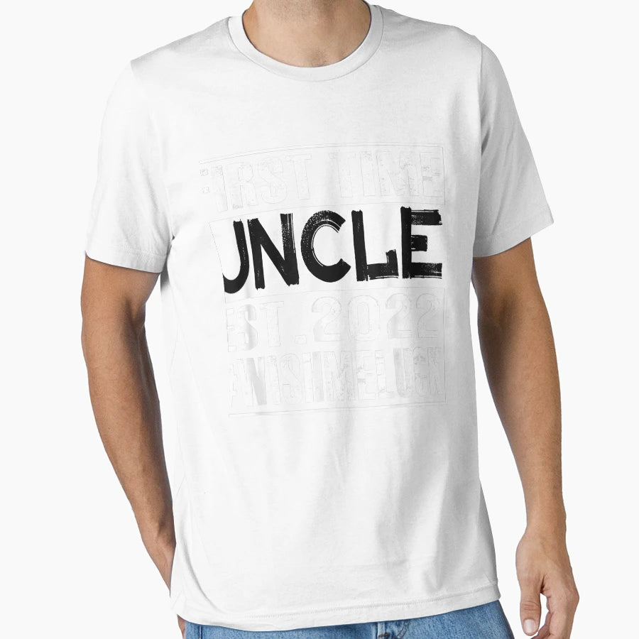 Mens First Time Uncle Est 2022 Promoted T-Shirt - Aesthetic Graphic Unisex - T-Shirt, Sweatshirt, Hoodie