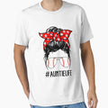 Auntie Life Baseball Softball Mothers T-Shirt - Aesthetic Graphic Unisex - T-Shirt, Sweatshirt, Hoodie