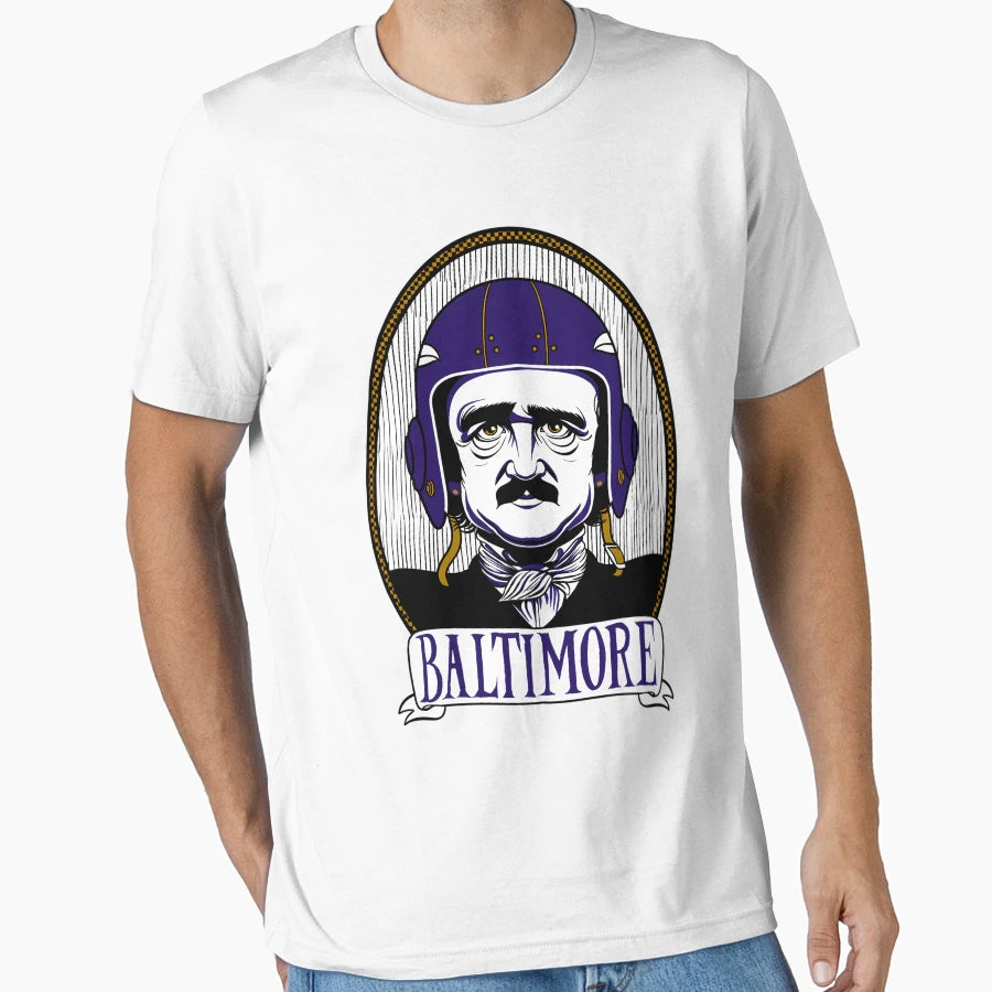 Baltimore Ravin Edgar Allan Poe Ravens T-Shirt - Novelty Apparel Men Women - T-Shirt, Sweatshirt, Hoodie