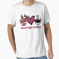 Peace Love Cardinals Football Team T-Shirt - Graphic Print for Adults - T-Shirt, Sweatshirt, Hoodie