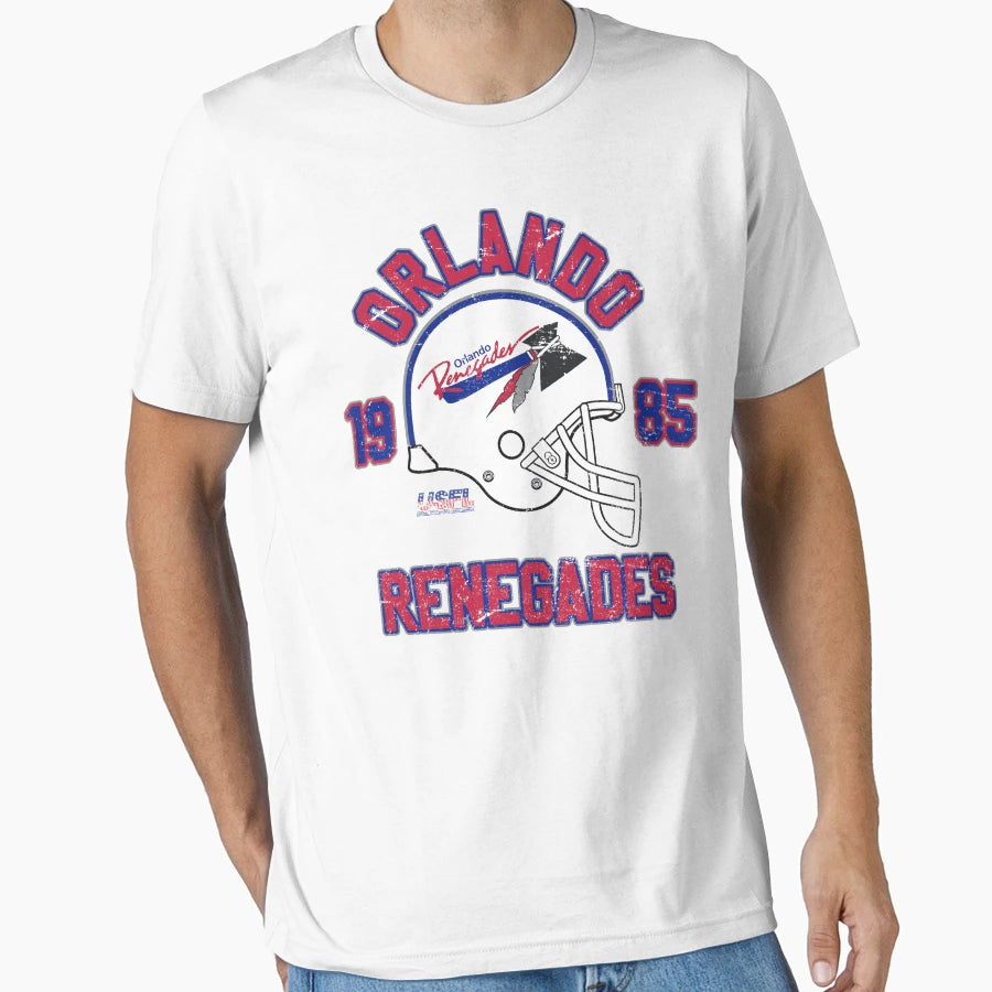 Distressed Orlando Renegades Helmet T-Shirt - Minimalist Print for Adults - T-Shirt, Sweatshirt, Hoodie