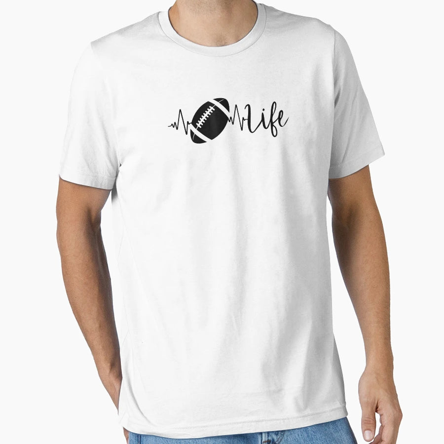 Football Life T-Shirt - Minimalist Print for Adults - T-Shirt, Sweatshirt, Hoodie