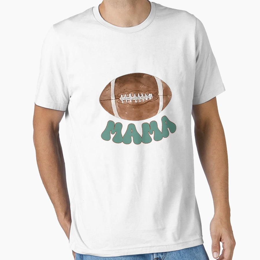 Mama 1 Year Old Football Birthday Family T-Shirt - Minimalist Print Unisex - T-Shirt, Sweatshirt, Hoodie