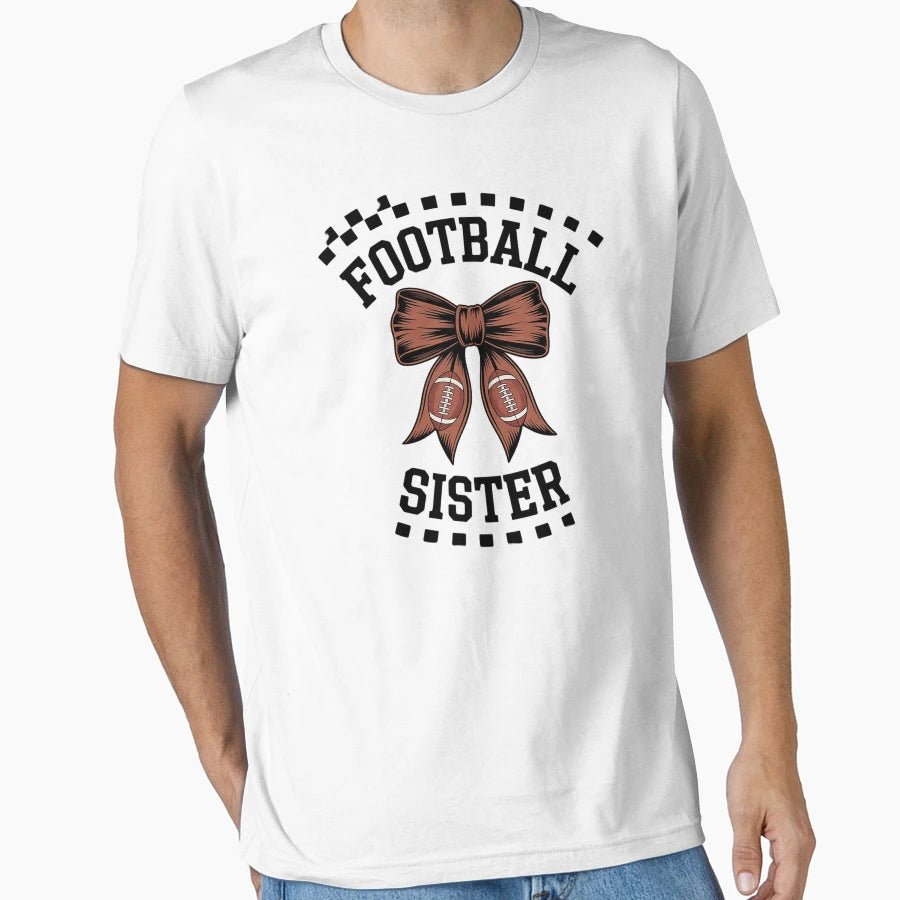 American Football Sister Coquette Bow T-Shirt - Aesthetic Graphic Unisex - T-Shirt, Sweatshirt, Hoodie