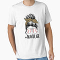 Baseball Aunt Messy Bun Auntie Life Messy T-Shirt - Unique Graphic Unisex - T-Shirt, Sweatshirt, Hoodie