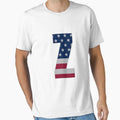 Us Flag Monogram Letter Z 4Th July T-Shirt - Minimalist Print for Adults - T-Shirt, Sweatshirt, Hoodie