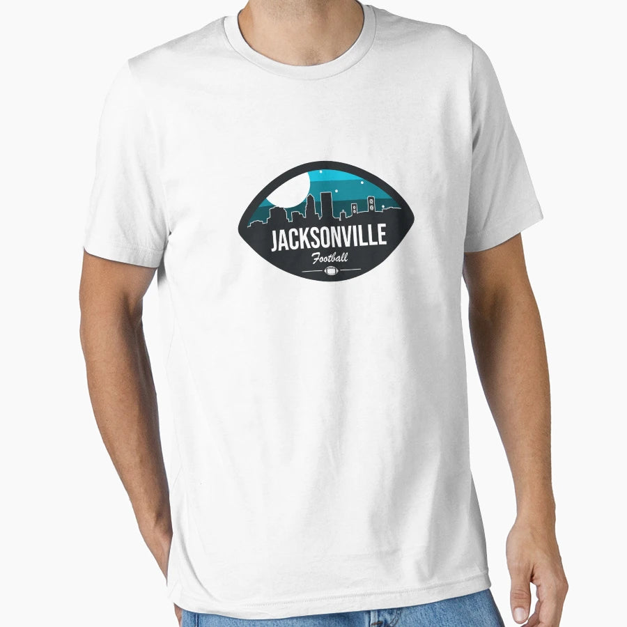 Jacksonville Football Skyline Badge T-Shirt - Casual Everyday Wear Unisex - T-Shirt, Sweatshirt, Hoodie