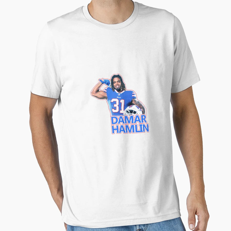 Damar Hamlin Player T-Shirt - Custom Art Print Men Women - T-Shirt, Sweatshirt, Hoodie