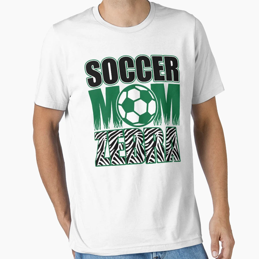 Soccer Mom Zebra Animal T-Shirt - Casual Everyday Wear for Adults - T-Shirt, Sweatshirt, Hoodie