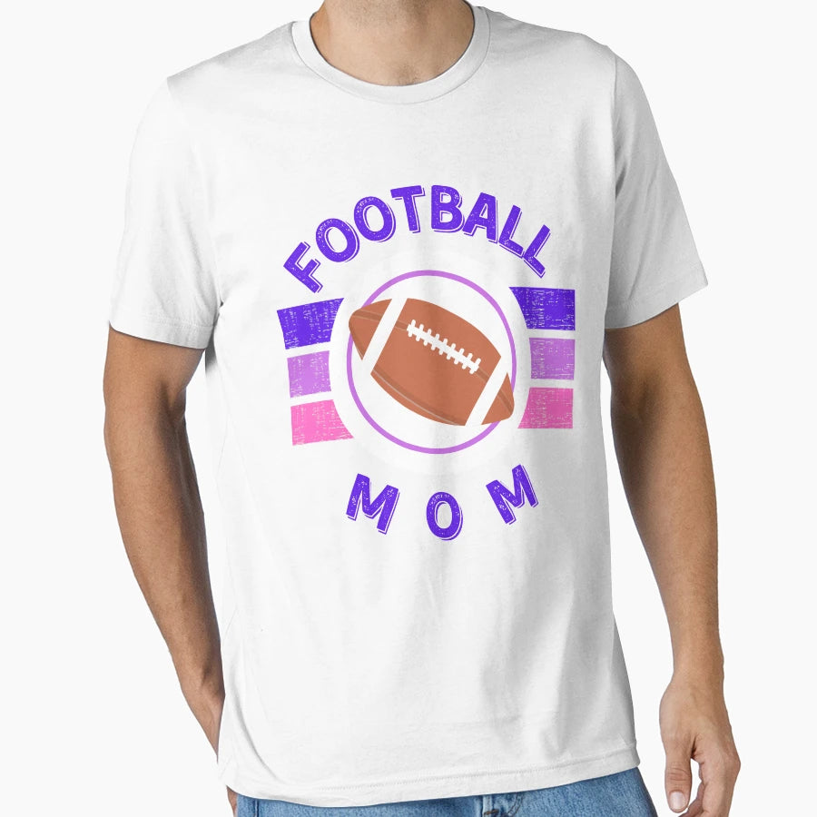 Football Mom Sports Mom Mom Life Purple T-Shirt - Fun Novelty Design Unisex - T-Shirt, Sweatshirt, Hoodie
