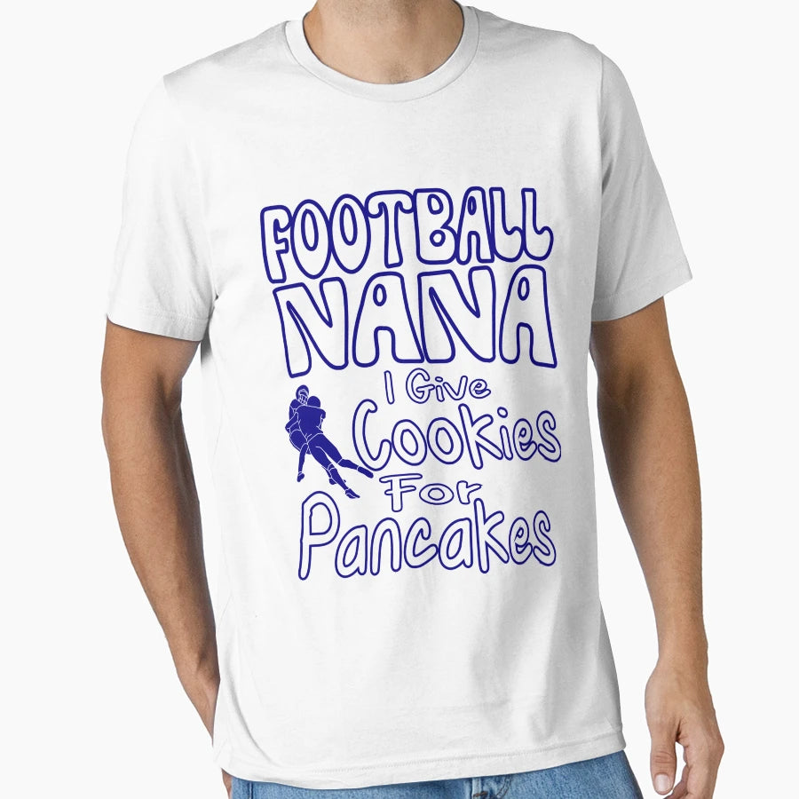 Football Nana Cookies Pancakes T-Shirt - Custom Art Print for Adults - T-Shirt, Sweatshirt, Hoodie