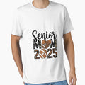 Senior Mom 2025 Football T-Shirt - Minimalist Print Men Women - T-Shirt, Sweatshirt, Hoodie