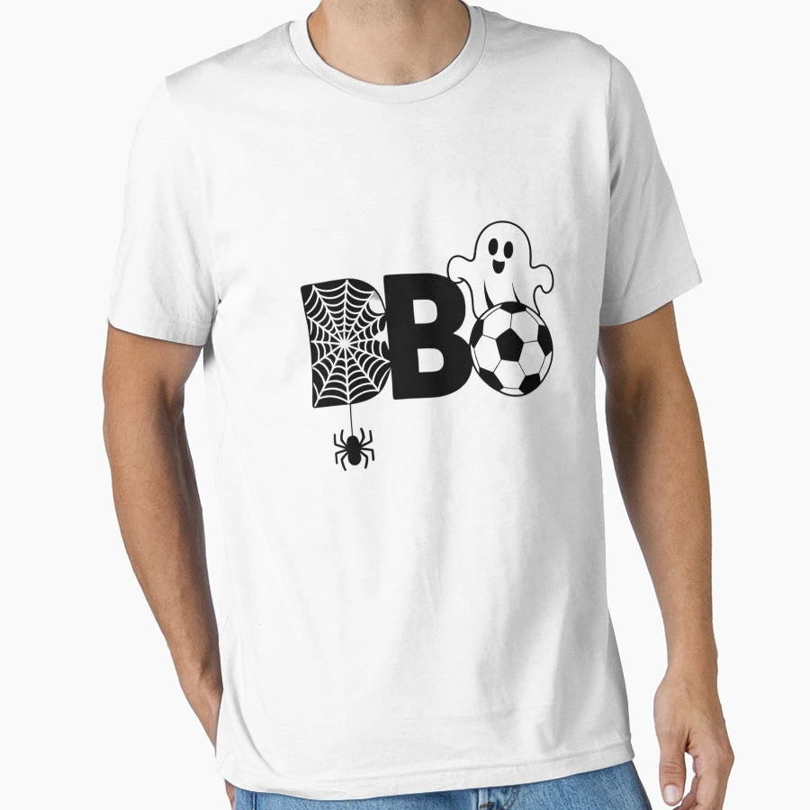 Boo Ghost Halloween Game Day Soccer T-Shirt - Unique Graphic Men Women - T-Shirt, Sweatshirt, Hoodie