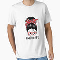 Mom Life Soccer Mom Mothers Day Messy Bun T-Shirt - Graphic Print Unisex - T-Shirt, Sweatshirt, Hoodie