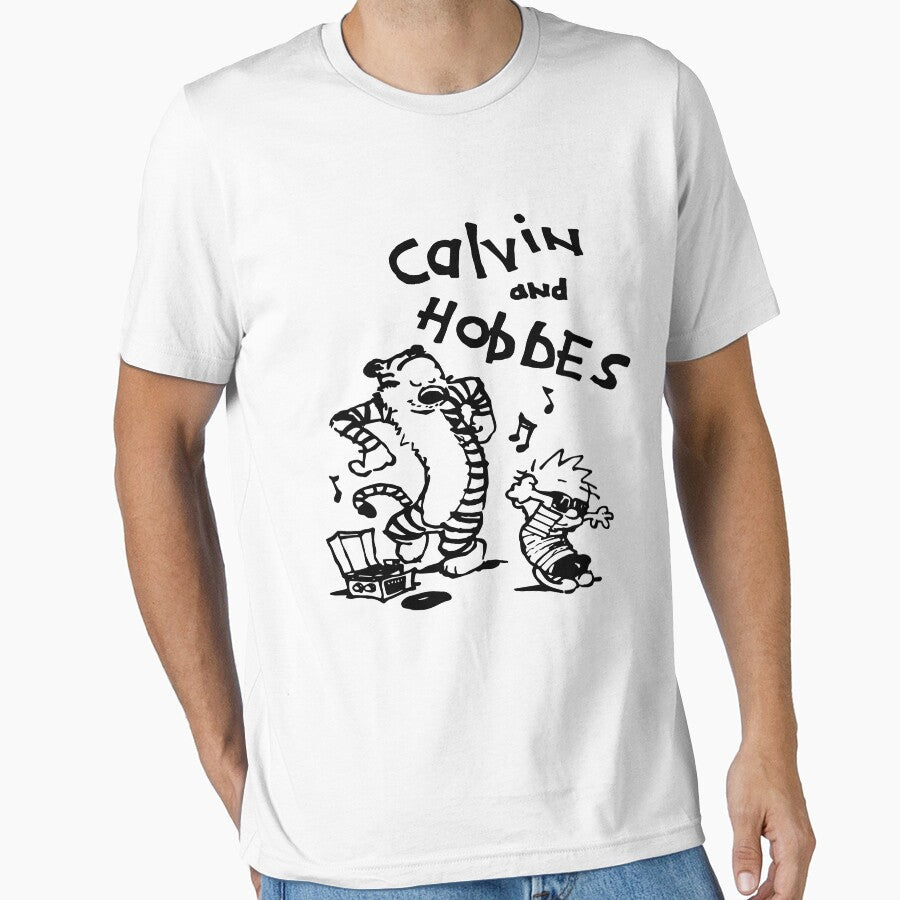 Dancing calvin and art comics hobbes gift for fans by - Adult & Kids T-Shirts, Sweatshirts & Hoodies apparel design preview 1