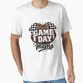 Game Day Mama Football Checkered Bow T-Shirt - Casual Everyday Wear Unisex - T-Shirt, Sweatshirt, Hoodie