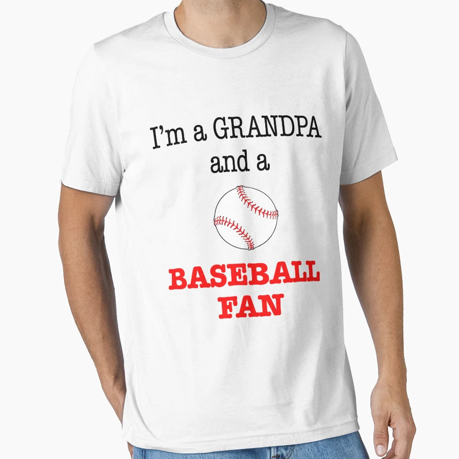 Grandpa And Baseball Fan T-Shirt - Graphic Print Men Women - T-Shirt, Sweatshirt, Hoodie