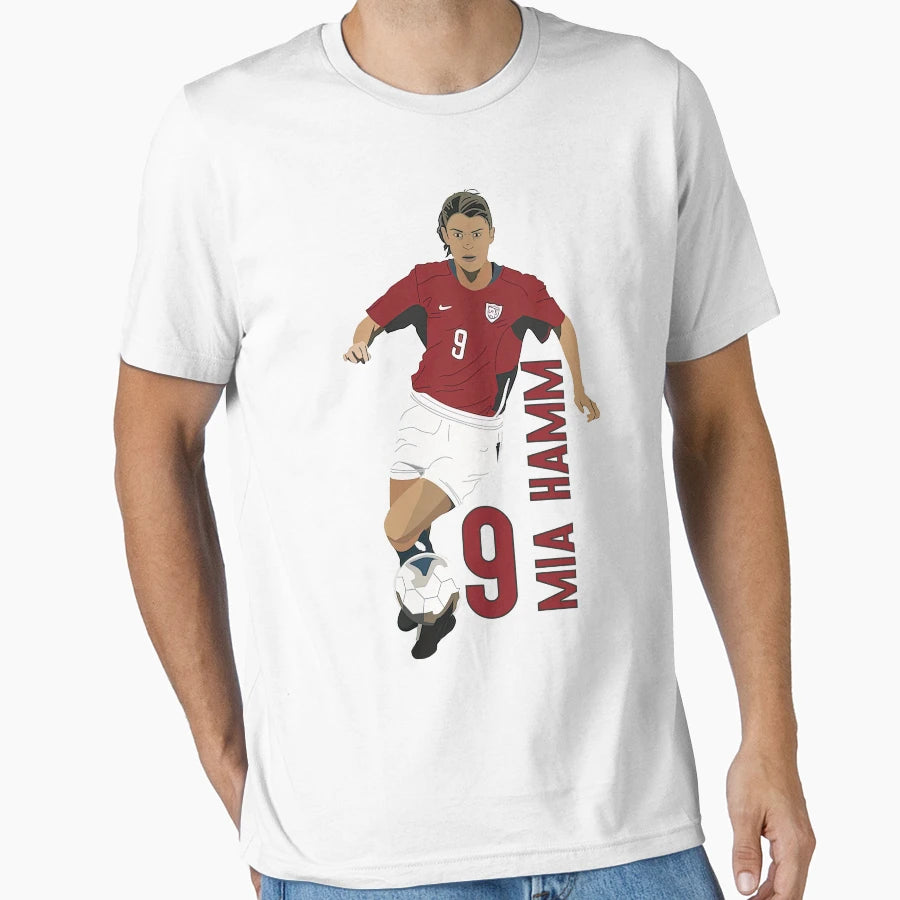 Mia Hamm Vector Illustration Mia T-Shirt - Aesthetic Graphic for Adults - T-Shirt, Sweatshirt, Hoodie