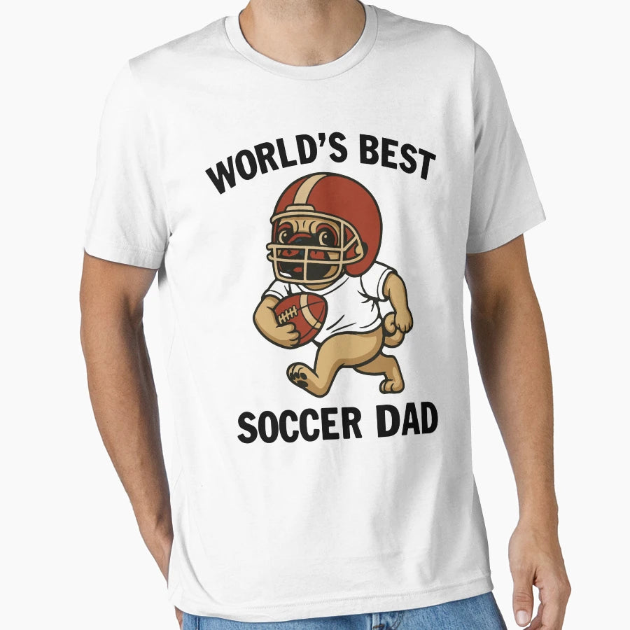 Worlds Best Soccer Dad T-Shirt - Aesthetic Graphic Unisex - T-Shirt, Sweatshirt, Hoodie