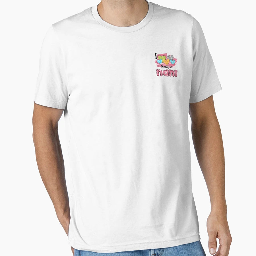 Womens I Love Being Nani Hearts T-Shirt - Aesthetic Graphic for Adults - T-Shirt, Sweatshirt, Hoodie