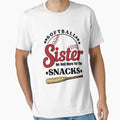 Softball Sister Im Just Here Snacks T-Shirt - Minimalist Print for Adults - T-Shirt, Sweatshirt, Hoodie