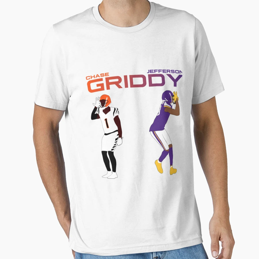 Griddy Duo JJ And Jamarr Chase T-Shirt - Fun Novelty Design for Adults - T-Shirt, Sweatshirt, Hoodie