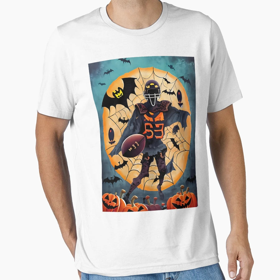 Scarecrows Player Halloween Touchdown T-Shirt - Graphic Print Men Women - T-Shirt, Sweatshirt, Hoodie