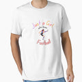 Love Football Soccer Gift Daughter Mom T-Shirt - Minimalist Print Unisex - T-Shirt, Sweatshirt, Hoodie