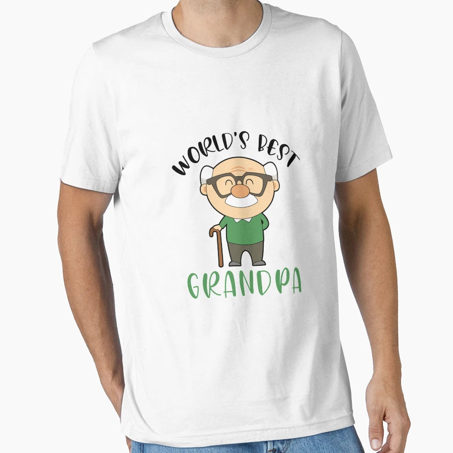 Funny Worlds Best Grandpa Love Grandpa T-Shirt - Graphic Print Unisex - T-Shirt, Sweatshirt, Hoodie