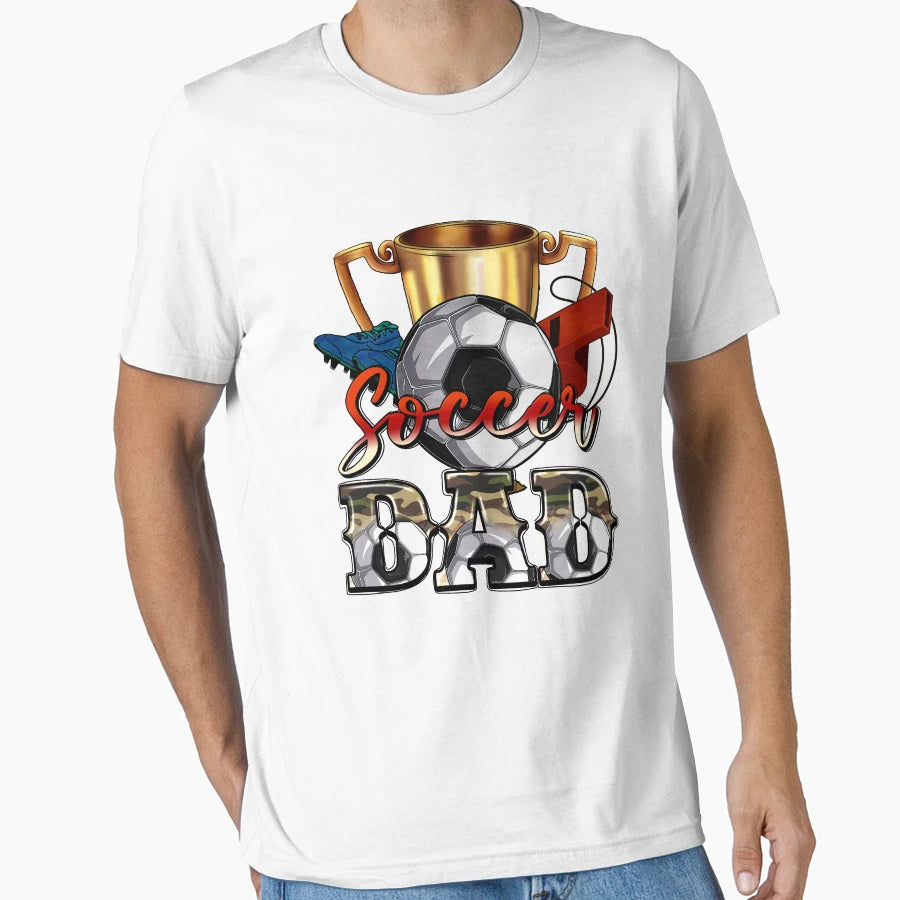 Soccer Dad Western Sport Lover Happy T-Shirt - Graphic Print Unisex - T-Shirt, Sweatshirt, Hoodie