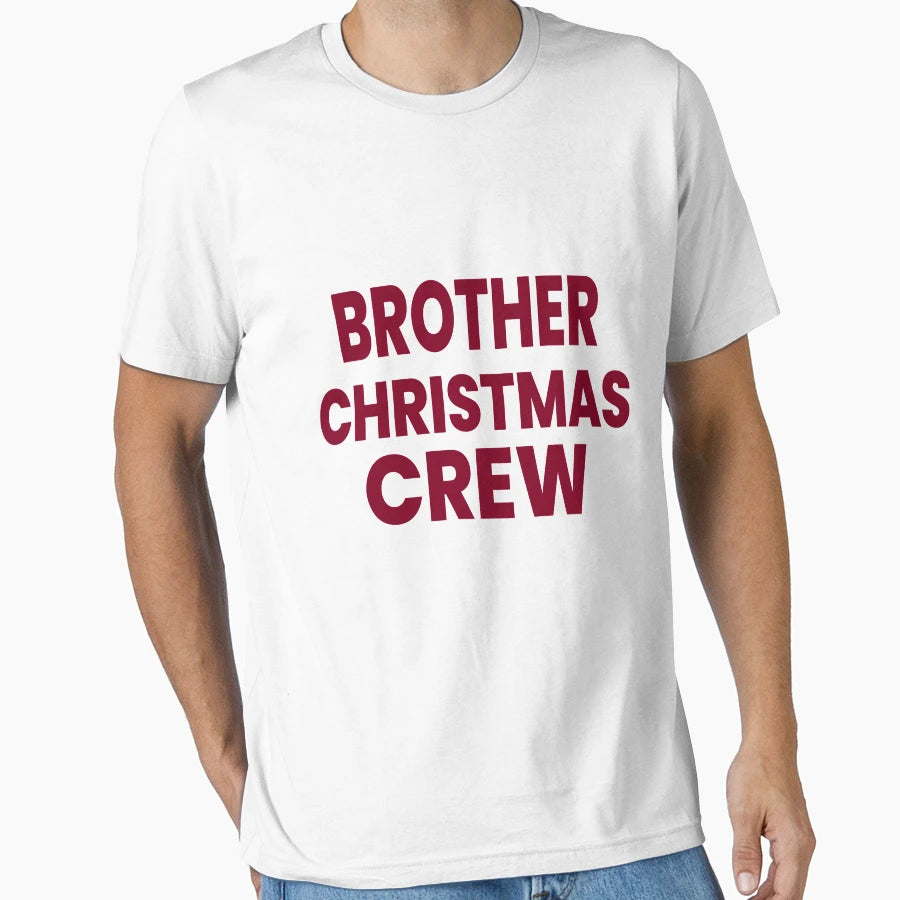 Brother Crew Matching Family Holiday T-Shirt - Aesthetic Graphic for Adults - T-Shirt, Sweatshirt, Hoodie