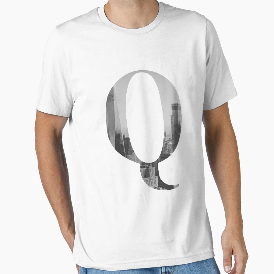 New York Letter Q T-Shirt - Casual Everyday Wear Unisex - T-Shirt, Sweatshirt, Hoodie