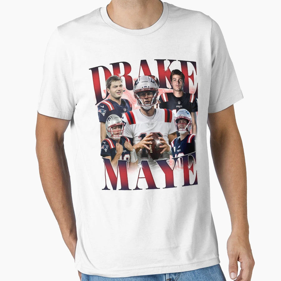 Drake Maye 10 New England Football T-Shirt - Fun Novelty Design Unisex - T-Shirt, Sweatshirt, Hoodie