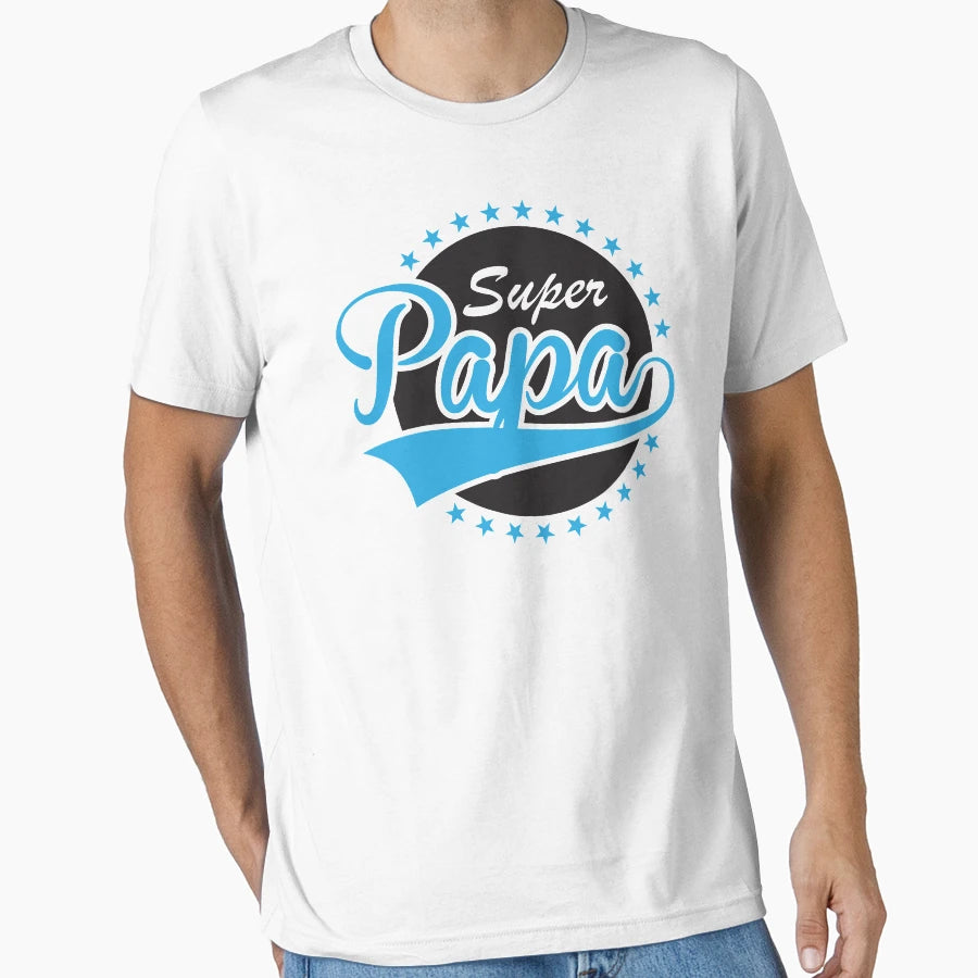 Super Papa T-Shirt - Minimalist Print Men Women - T-Shirt, Sweatshirt, Hoodie