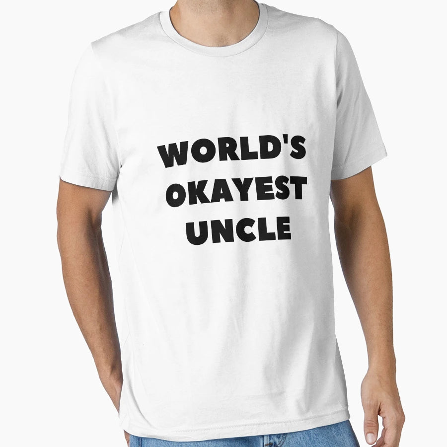 Worlds Okayest Uncle T-Shirt - Aesthetic Graphic Men Women - T-Shirt, Sweatshirt, Hoodie
